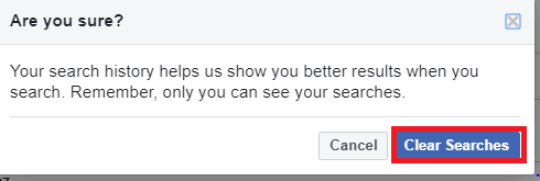 clear facebook search history