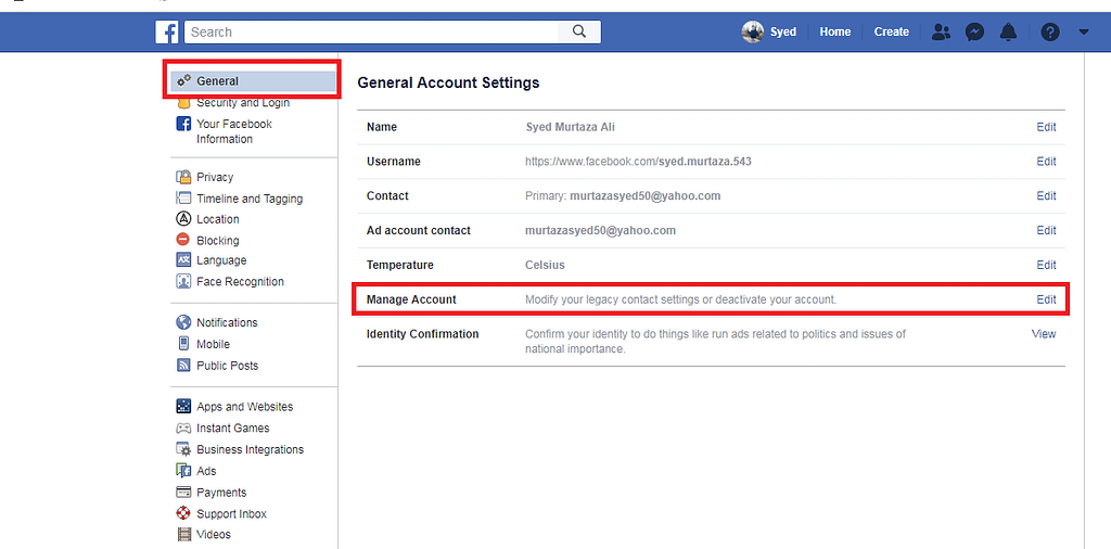  temporarily deactivate your Facebook account