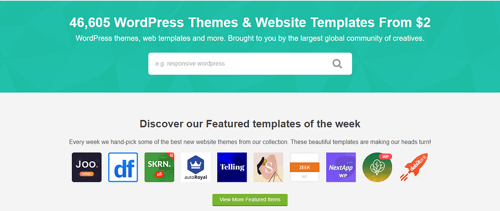themeforest for wordpress themes